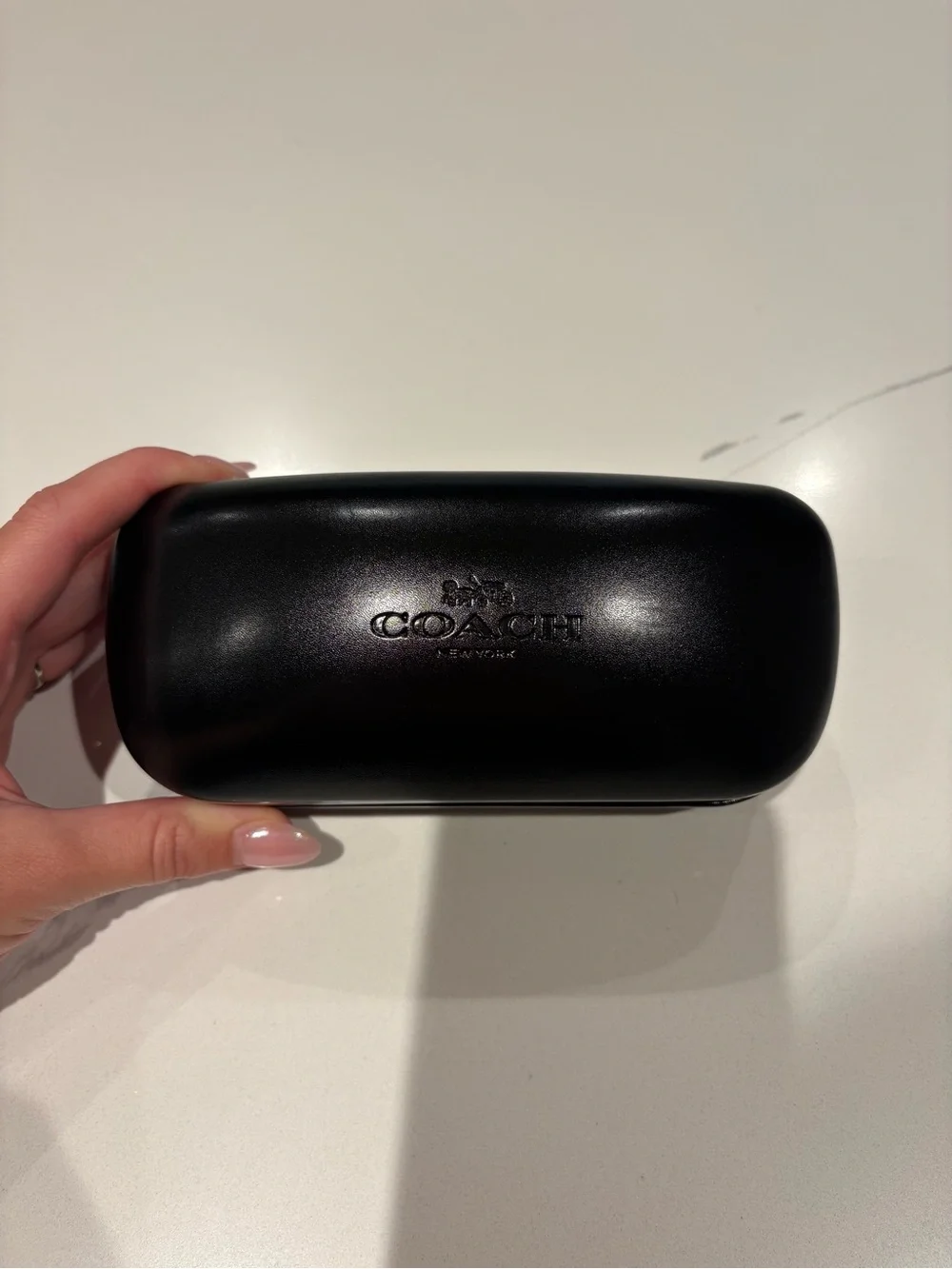 Coach Black Narrow Rectangle Sunglasses